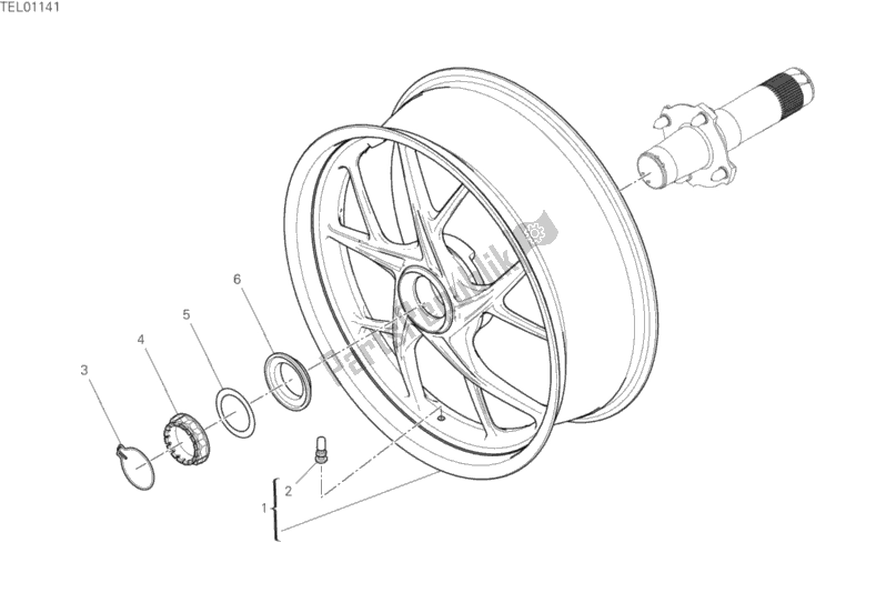 All parts for the 29a - Rear Wheel of the Ducati Superbike Panigale V4 S Thailand 1100 2019